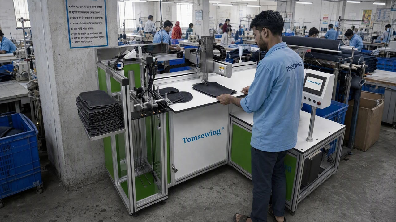 Fully Automatic Template Overlock Sewing Machine