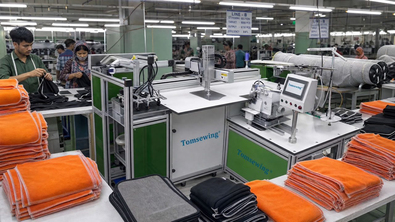 Fully Automatic Template Overlock Sewing Machine