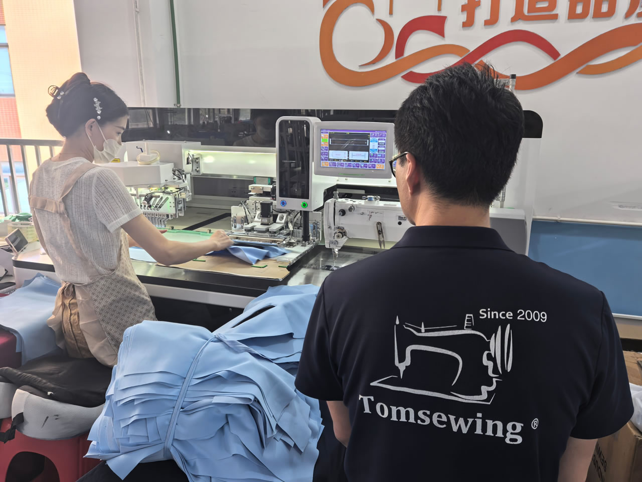 automatic pocket welting machine with laser